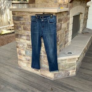 Kut Catherine Size 10 Boyfriend Jeans, Light Stretch